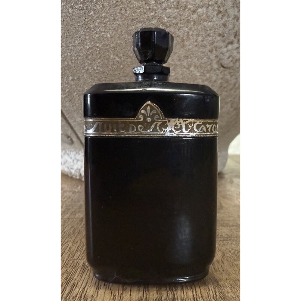 Vintage Caron Nuit de Noel Black Mini Perfume Bottle Empty 2.5”